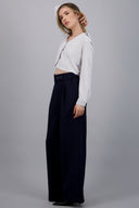 Plain Trousers with Belt