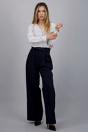 Plain Trousers with Belt
