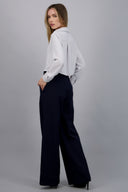 Plain Trousers with Belt