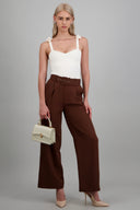 Pantalón liso cinturón
