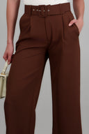 Pantalón liso cinturón