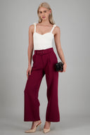 Pantalón liso cinturón