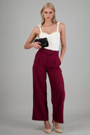Pantalón liso cinturón