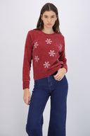 Sueter navideño copos