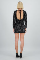 Vestido lentejuela escote espalda