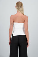 Top tubo con dobles escote