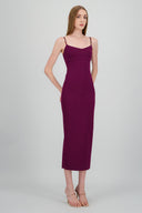 plain maxi bodycon dress