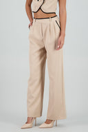 Pantalon sastre con pinza detalle contraste Hyp