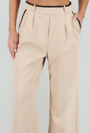 Pantalon sastre con pinza detalle contraste Hyp
