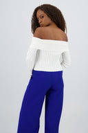 Top tejido manga larga