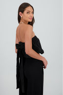Top strapless globo detalle moño