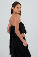 Top strapless globo detalle moño