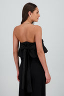 Top strapless globo detalle moño