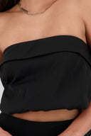 Top strapless globo detalle moño