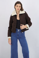 Chamarra suede peluche