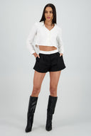 Shorts con pinzas doble pretina
