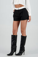 Shorts con pinzas doble pretina