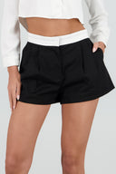 Shorts con pinzas doble pretina