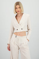 Saco espalda abirta lino