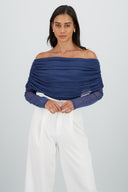 Mesh Off Shoulder Top