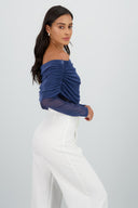 Mesh Off Shoulder Top