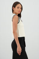 Chaleco tejido botones contrastes