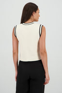 Chaleco tejido botones contrastes