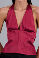 Top satinado escote espalda hypsters