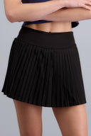 pleated skirt with wide waistband