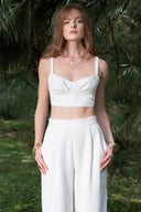 Top escote corazón tweed