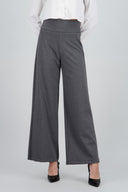 Pantalon wide leg con pretina ancha rayas