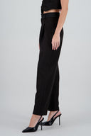 Pantalon de vestir con detalles satinados