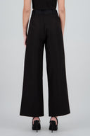 Pantalon de vestir con detalles satinados