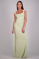 Vestido maxi detalle ruffles