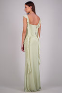 Vestido maxi detalle ruffles