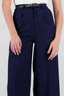 Pantalon sastre corte con cinturon hebilla