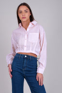 Striped shirt with glitter detail