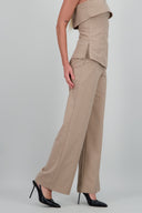 Pantalon amplio estampado tartan