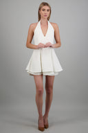 Halter short dress with full skirt