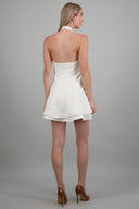 Halter short dress with full skirt