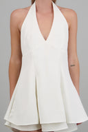 Halter short dress with full skirt