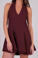 Vestido corto halter falda ampon hypsters