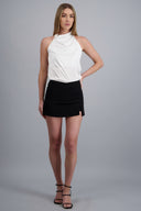 plain mini skirt