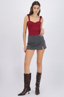 Falda mini lisa