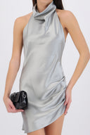 Vestido satin halter espalda abierta