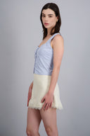 Top corto escote corazon con botones