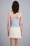 Top corto escote corazon con botones