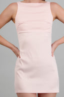 Vestido satin halter liso