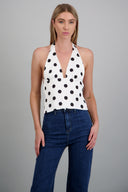 TOP SATINADO AMARRE ESPALDA POLKA DOTS HYPS