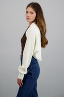 Cardigan bolero en tejido